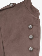 Veste en suédine style officier - Marron clair